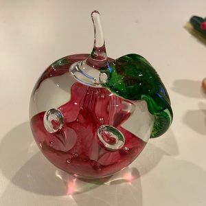 Stunning Caithness Scotland Glass Art Apple Paperweight